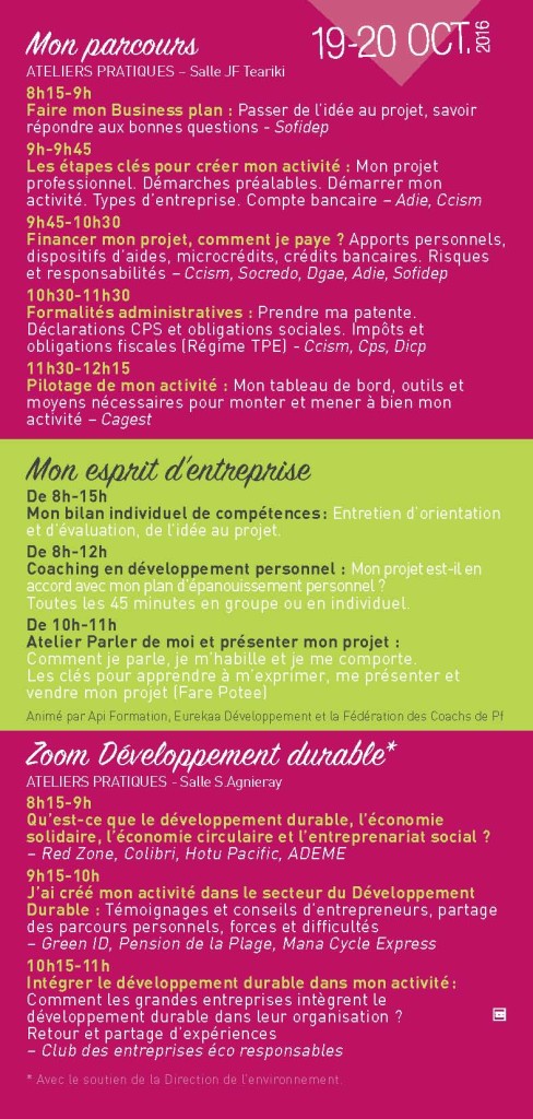 Programme Forum Micro entreprise